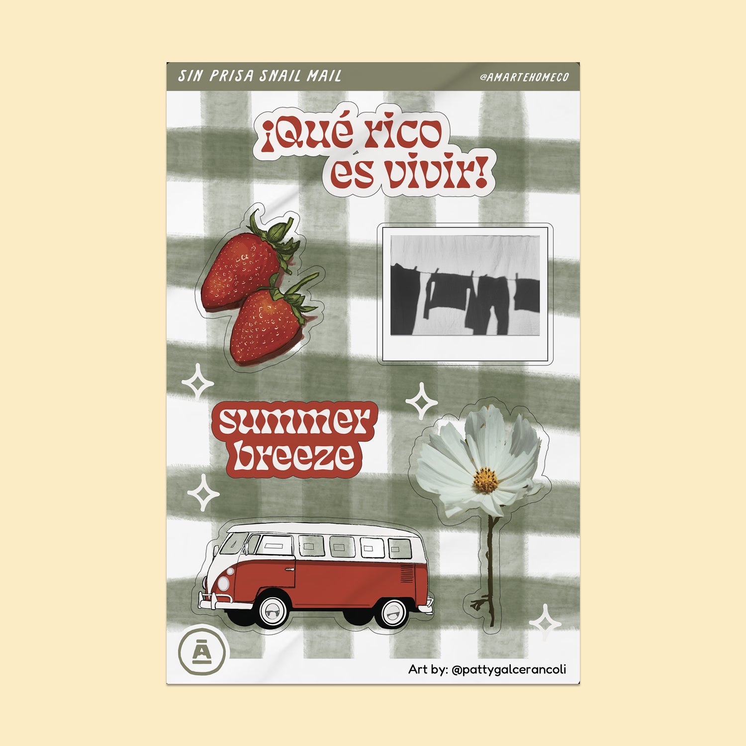 4x6 Sticker Sheet Que Rico es vivir (June Edition)